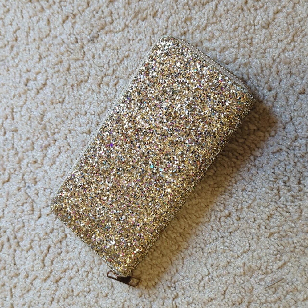 Gold Sequin Wallet